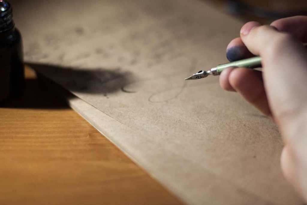 St. Paul writing a letter to the Romans