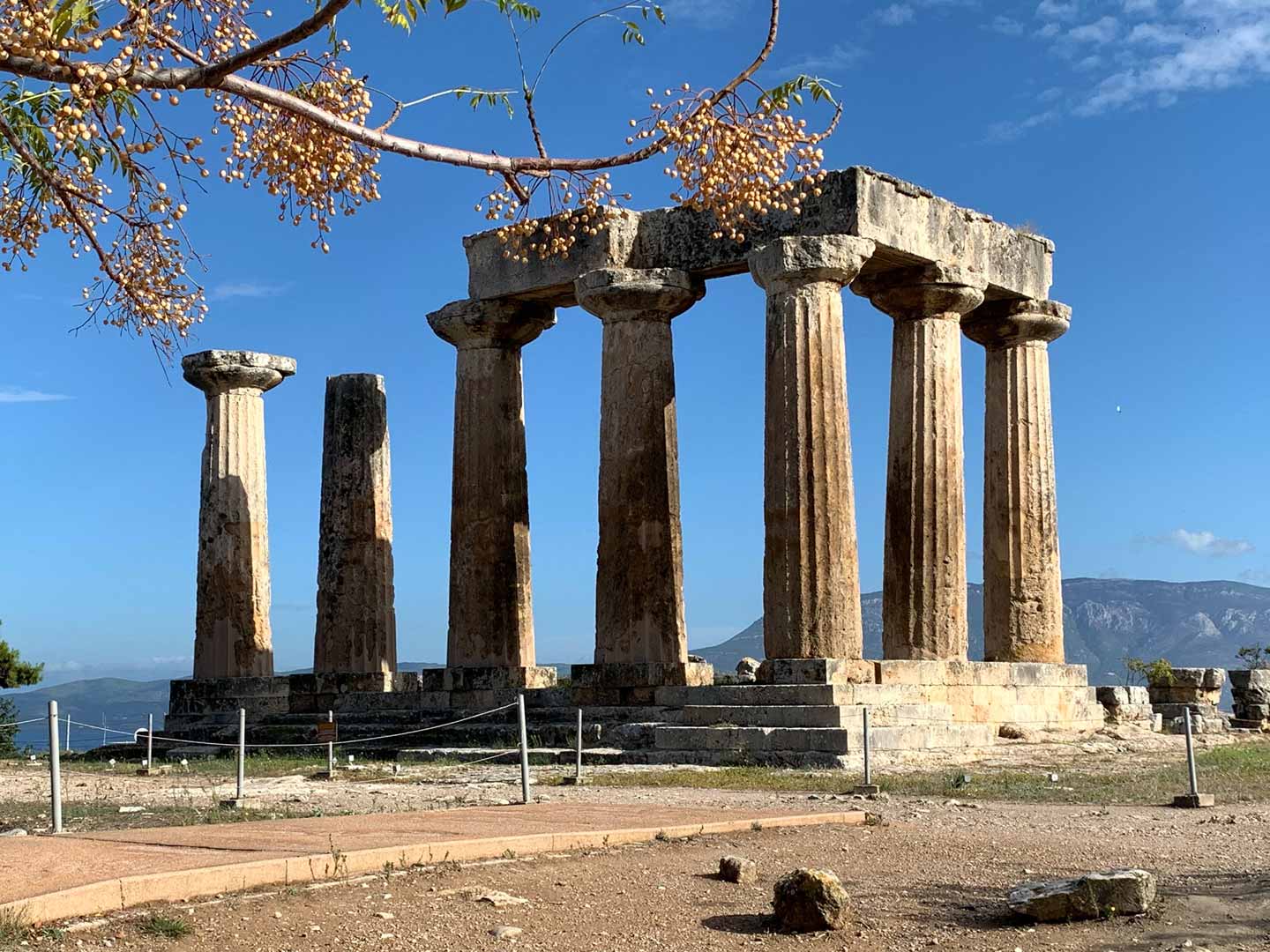 Paul proclaiming the Gospel in the city of Corinth